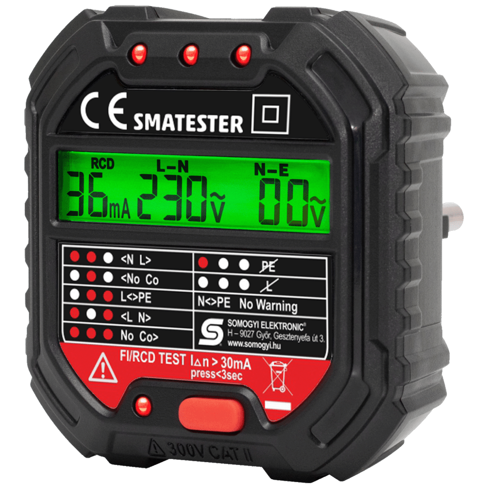 SMA Tester utičnica, LED indikator, Voltmetar - SMATESTER