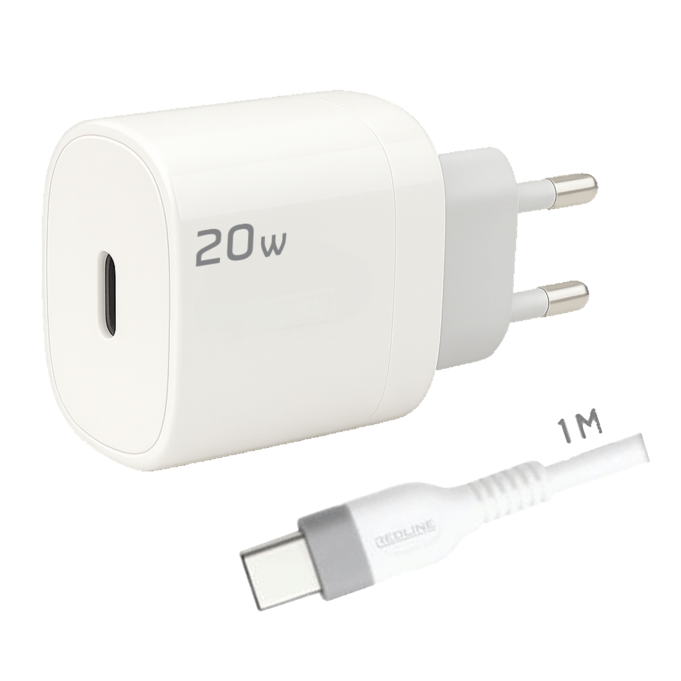 REDLINE Punjač sa USB-C kablom, 20W - GL20C+CC 1M 1 REDLINE Punjač sa USB-C kablom, 20W - GL20C+CC 1M